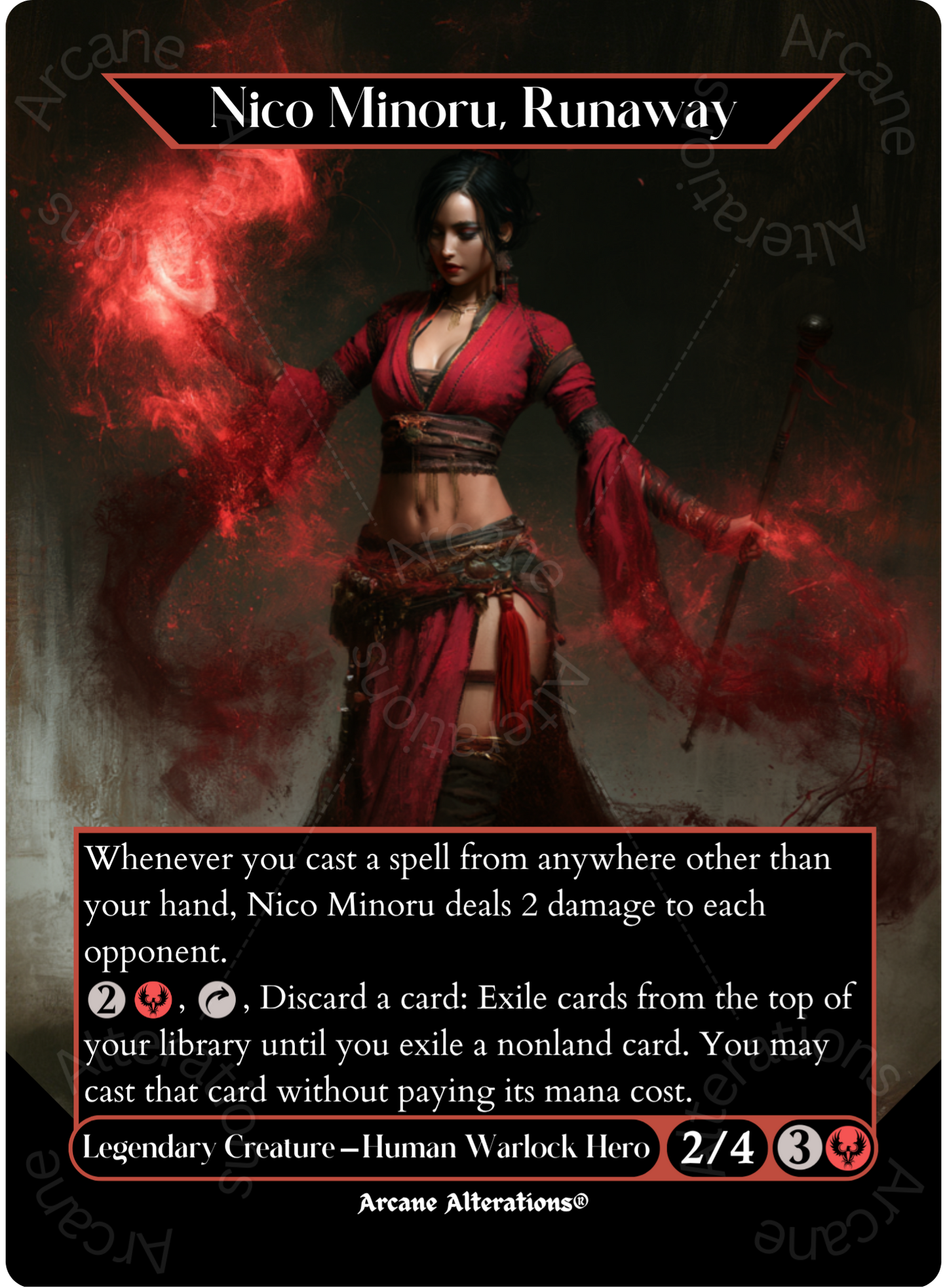 Nico Minoru, Runaway - Full Art Altered Art Custom Proxy Cards