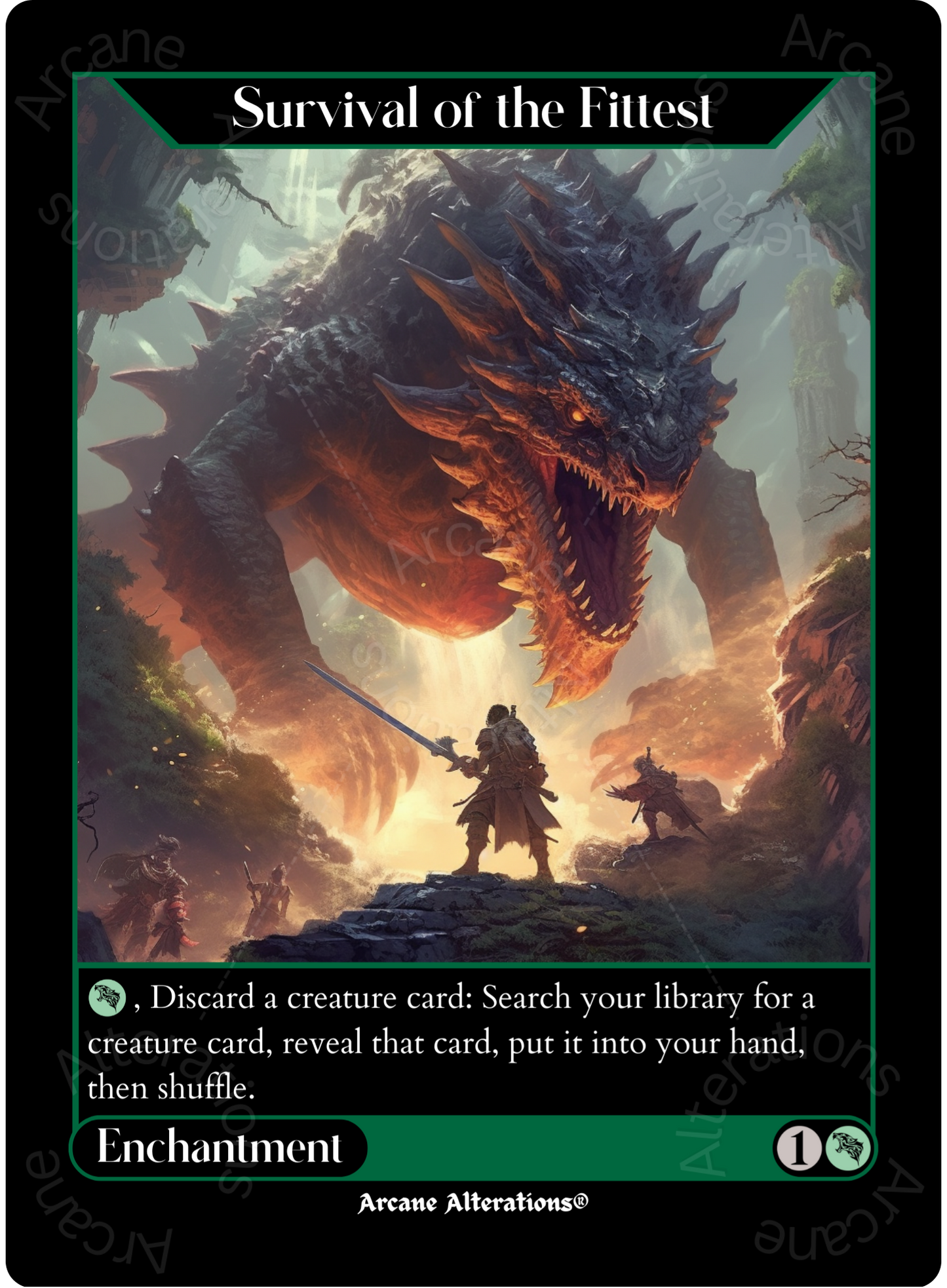 Survival of the Fittest - High Quality Altered Art Custom Proxy Cards
