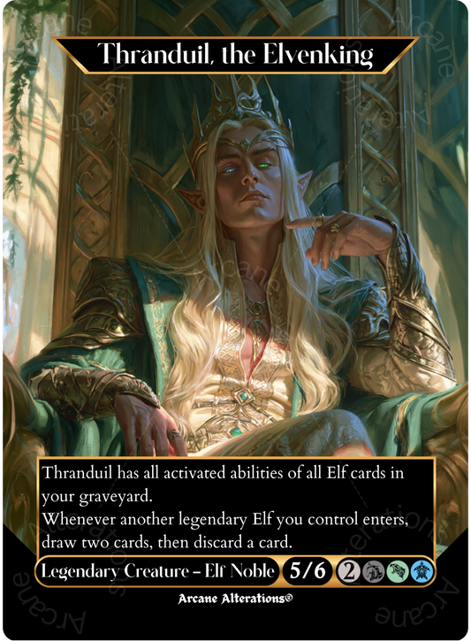 Thranduil, the Elvenking - Full Art Altered Art Custom Proxy Cards