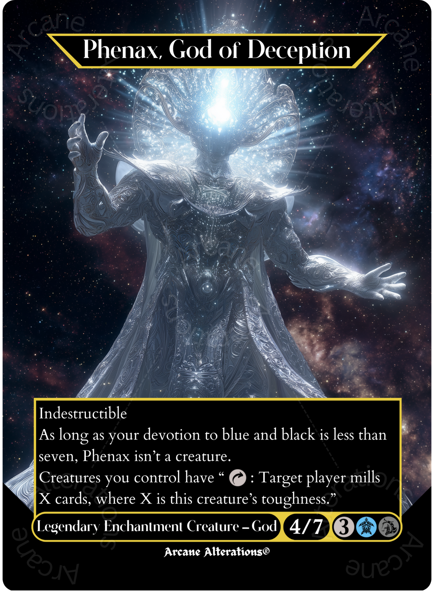 Phenax, God of Deception - Full Art Altered Art Custom Proxy Cards