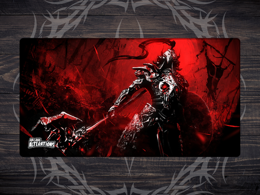 Bloodthirsty Knight Stitched Edge Playmat 24"x14" (2mm)