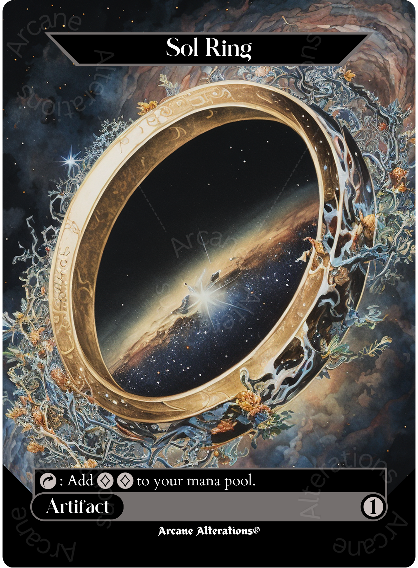 Sol Ring - Full Art Altered Art Custom Proxy Cards