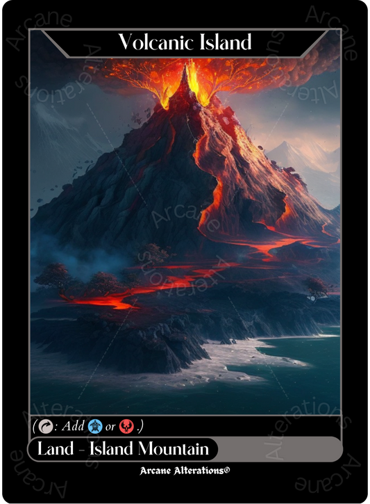 Volcanic Island - High Quality Altered Art Custom Proxy Cards