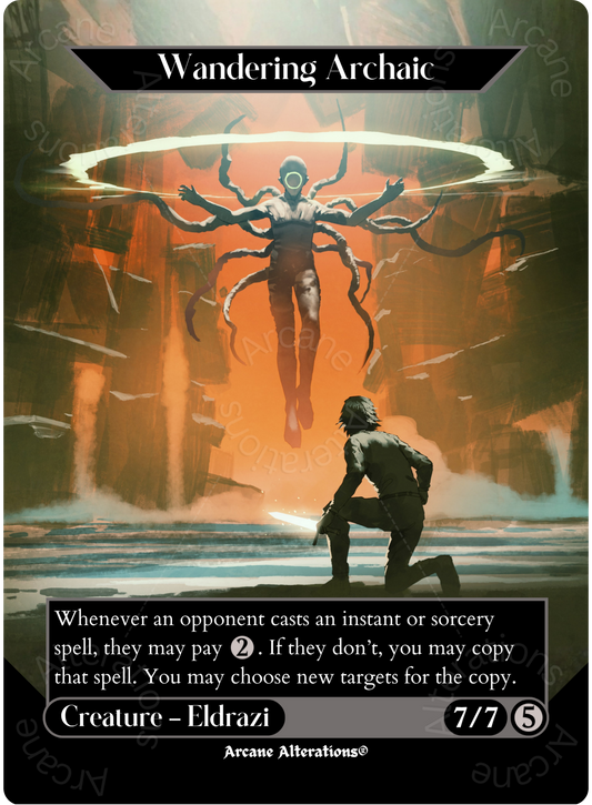 Wandering Archaic / Explore the Vastlands - Full Art Altered Art Custom Proxy Cards