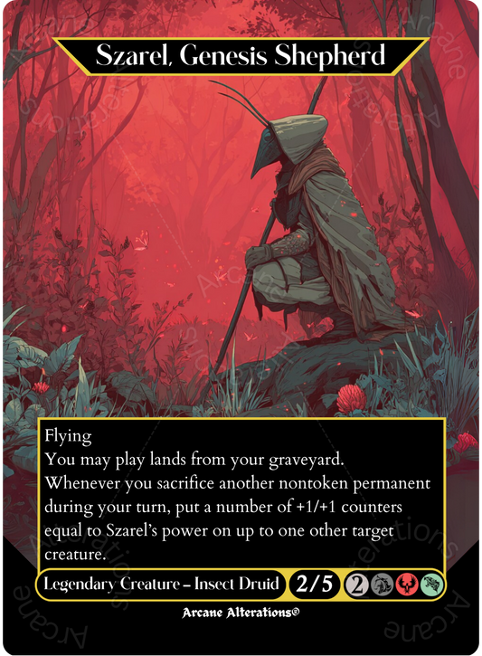 Szarel, Genesis Shepherd - Full Art Altered Art Custom Proxy Cards