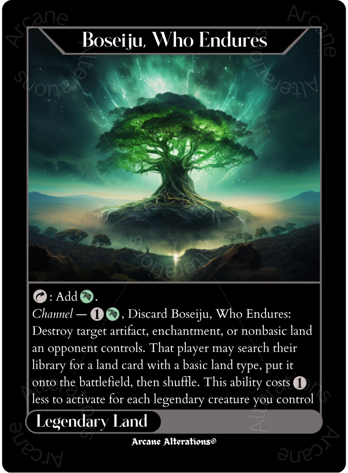 Boseiju, Who Endures - High Quality Altered Art Custom Proxy Cards