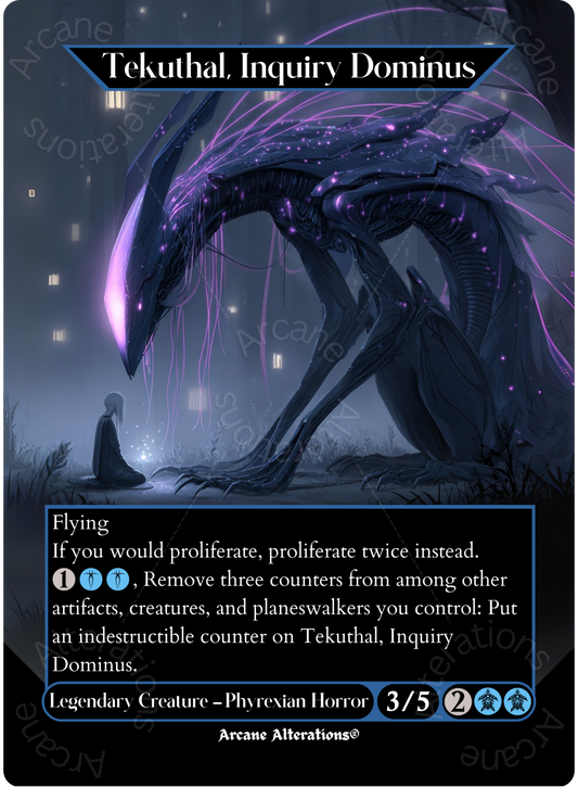 Tekuthal, Inquiry Dominus - Full Art Altered Art Custom Proxy Cards