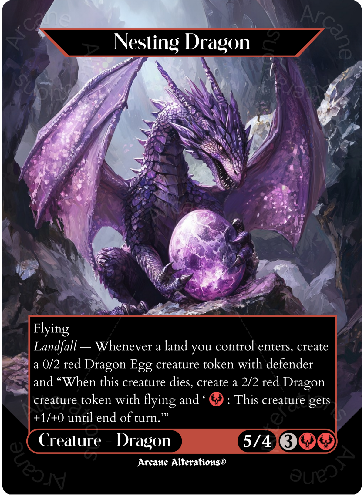 Nesting Dragon Nesting Dragon - Full Art Altered Art Custom Proxy Cards – Arcane ...