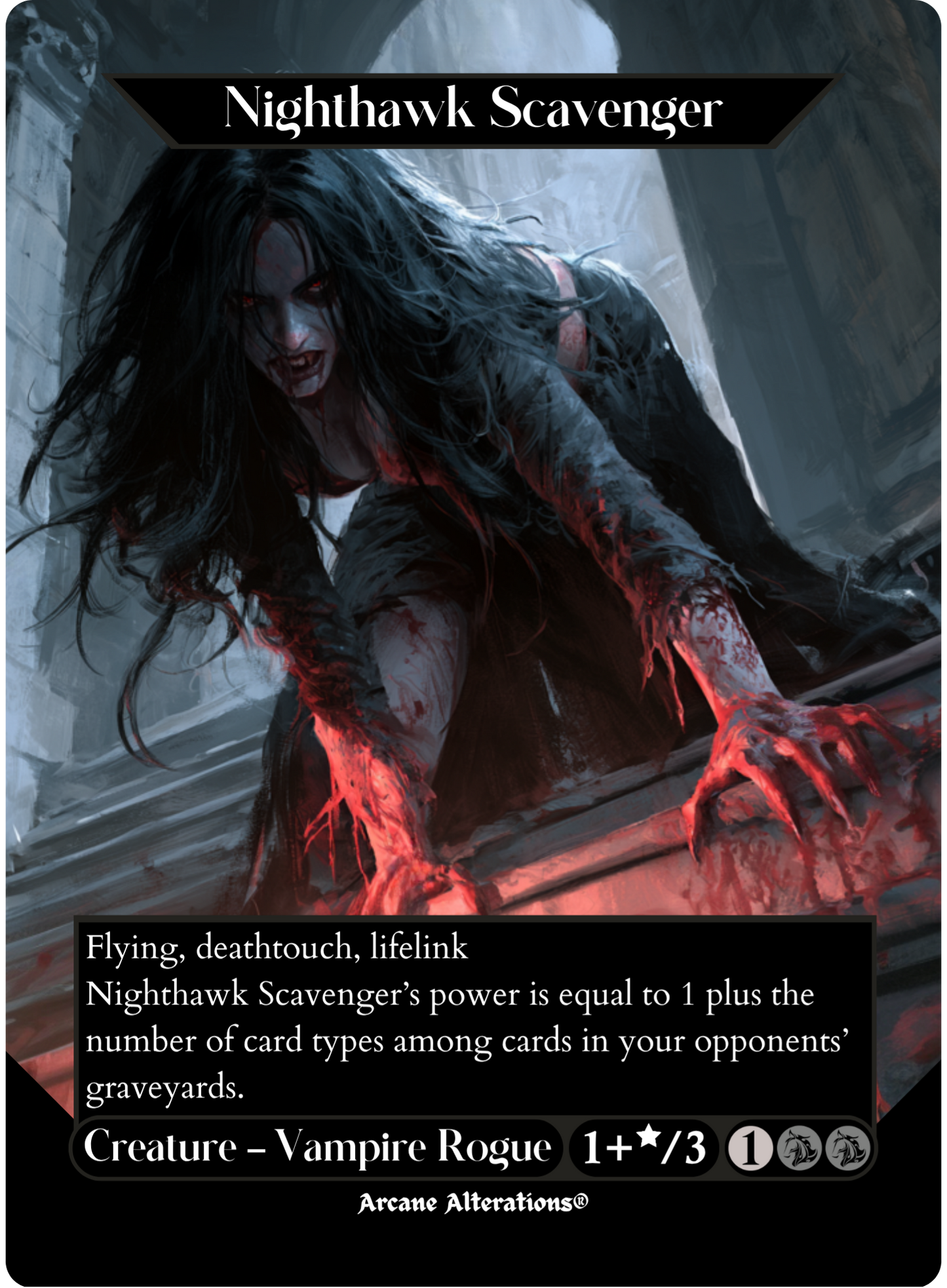 Nighthawk Scavenger - Full Art Altered Art Custom Proxy Cards