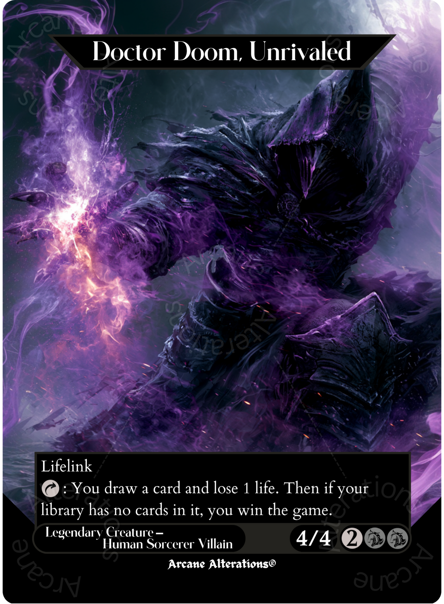 Doctor Doom, Unrivaled - Full Art Altered Art Custom Proxy Cards