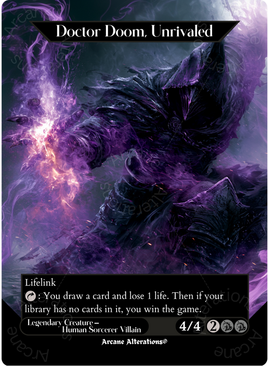 Doctor Doom, Unrivaled - Full Art Altered Art Custom Proxy Cards