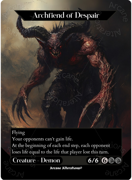 Archfiend of Despair - Full Art Altered Art Custom Proxy Cards