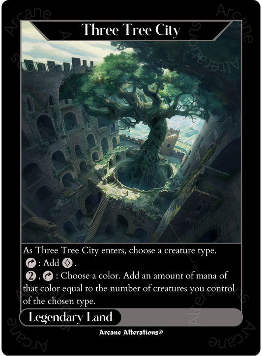 Three Tree City - High Quality Altered Art Custom Proxy Cards