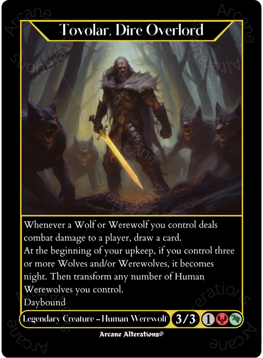 Tovolar, Dire Overlord - High Quality Altered Art Custom Proxy Cards
