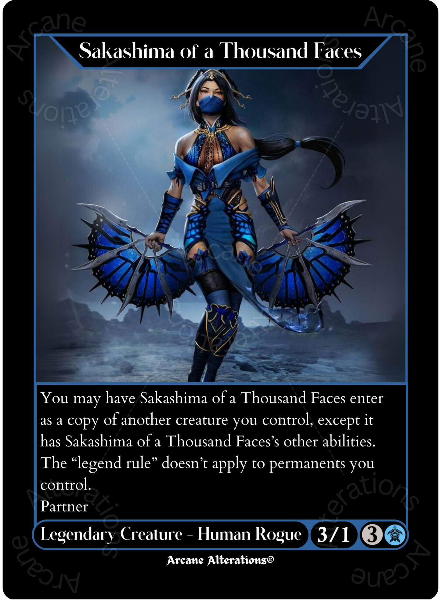 Sakashima of a Thousand Faces Kitana Mortal Kombat Crossover Single - High Quality Altered Art Custom Proxy Cards