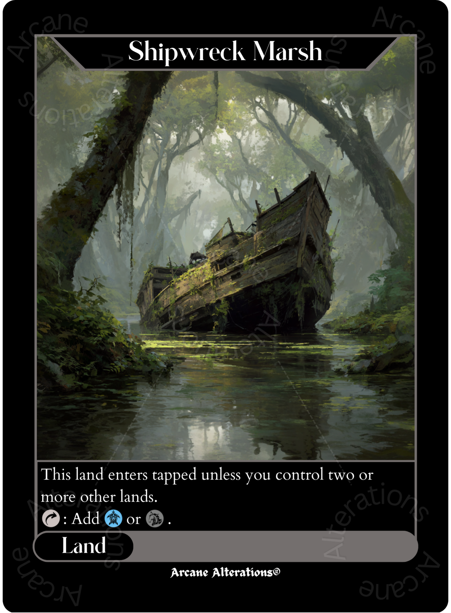 Shipwreck Marsh - High Quality Altered Art Custom Proxy Cards