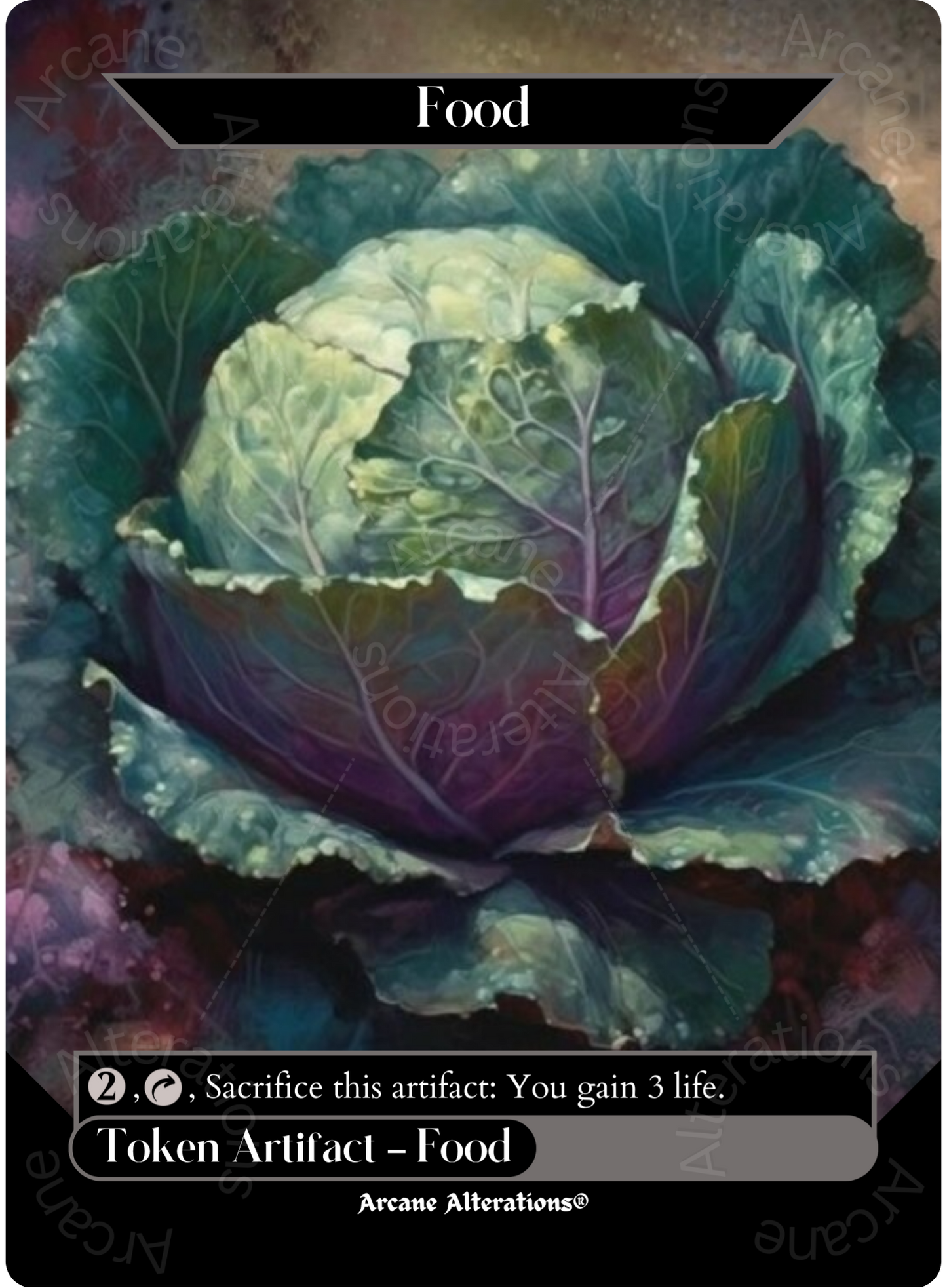 Food Token - Full Art Altered Art Custom Proxy Cards