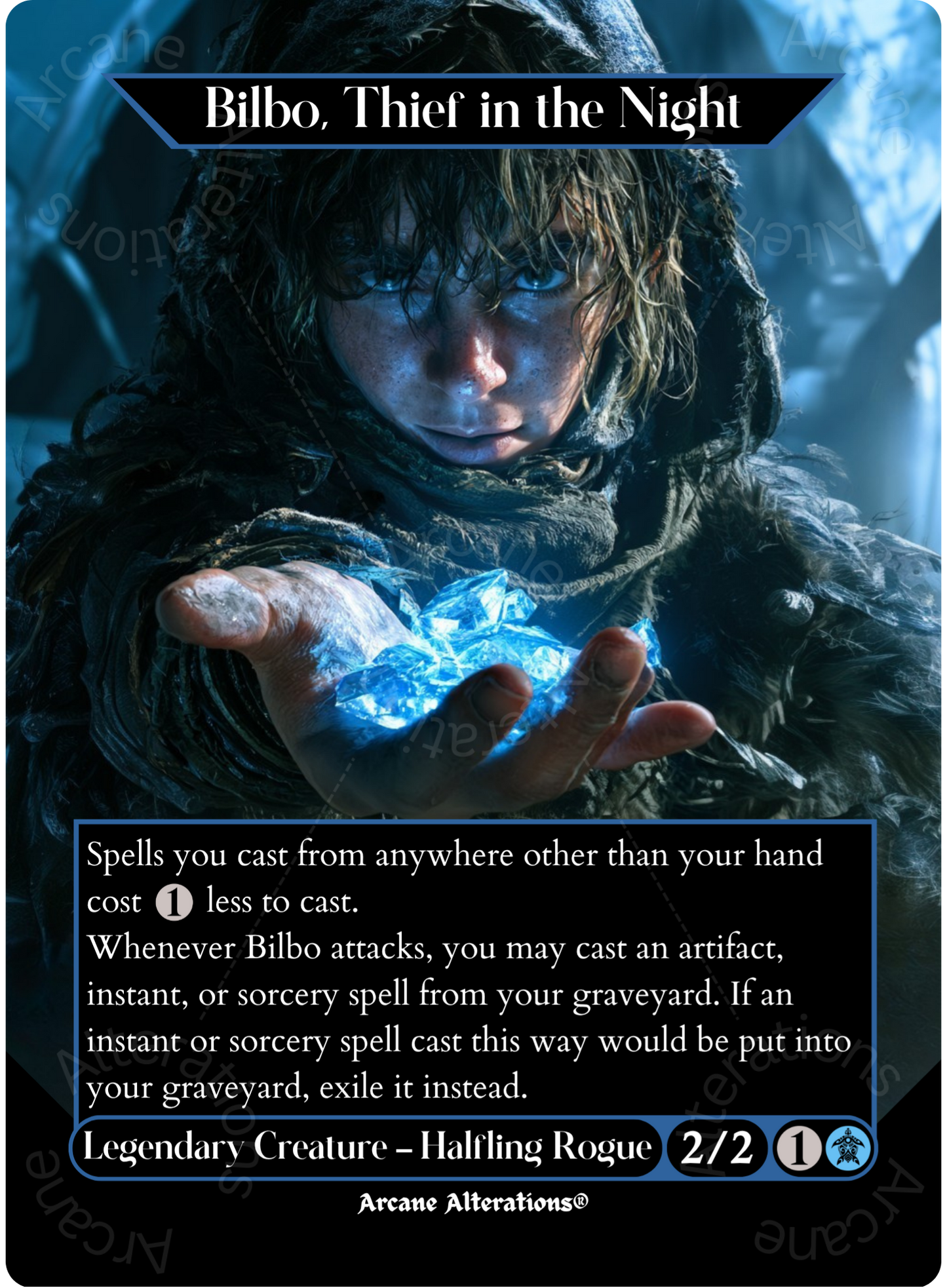 Bilbo, Thief in the Night - Full Art Altered Art Custom Proxy Cards