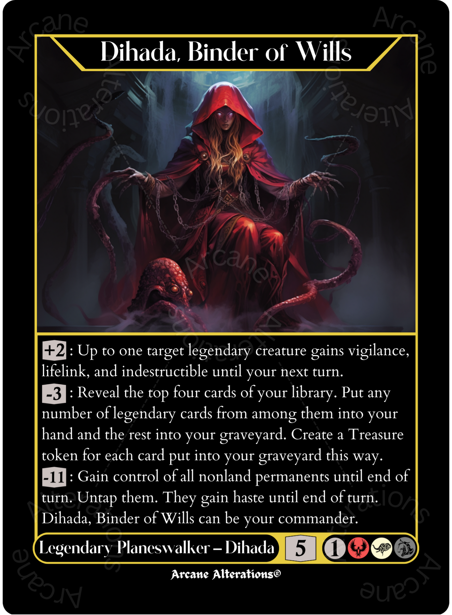 Dihada, Binder of Wills - High Quality Altered Art Custom Proxy Cards