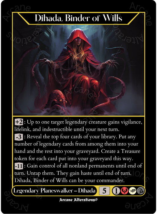Dihada, Binder of Wills - High Quality Altered Art Custom Proxy Cards