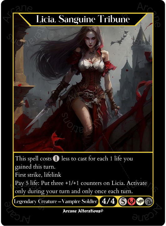 Licia, Sanguine Tribune - High Quality Altered Art Custom Proxy Cards