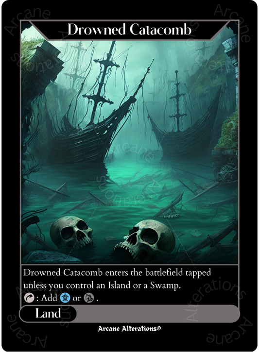 Drowned Catacomb - High Quality Altered Art Custom Proxy Cards