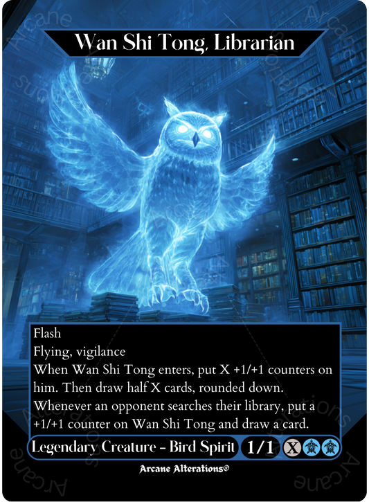 Wan Shi Tong, Librarian - Full Art Altered Art Custom Proxy Cards