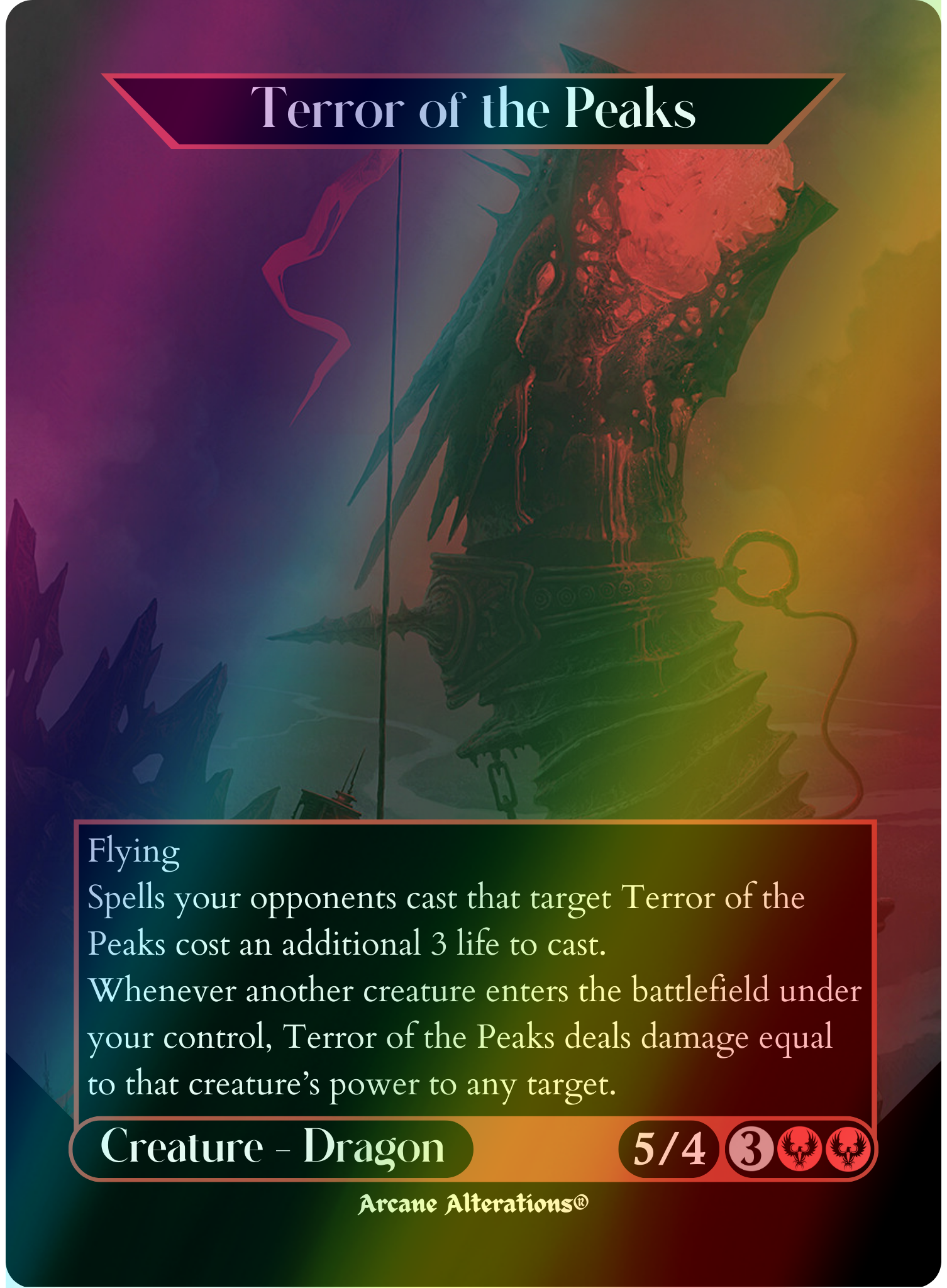 terror mtg card Sky so you dont lose it and can come back anytime after! Terror of the Peaks -