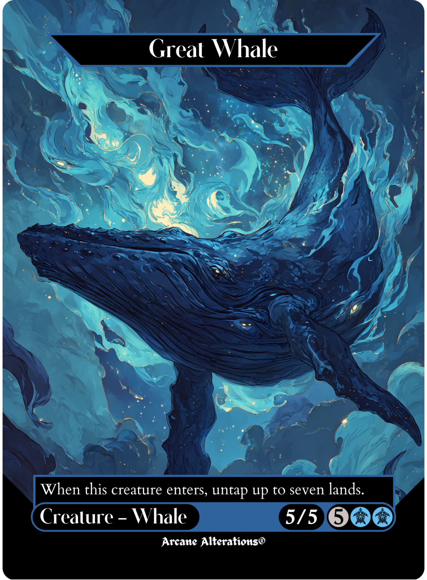 Great Whale - Full Art Altered Art Custom Proxy Cards