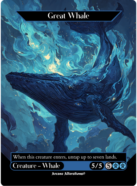 Great Whale - Full Art Altered Art Custom Proxy Cards