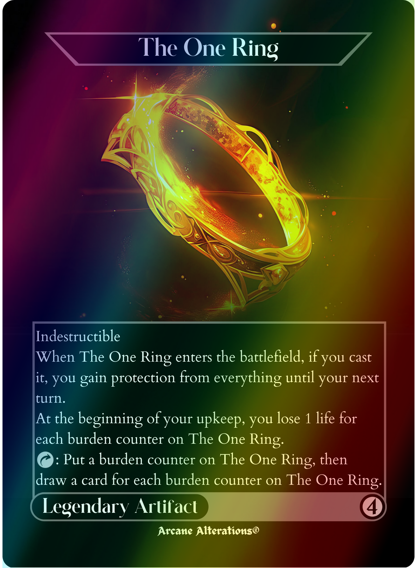 The One Ring - Full Art Altered Art Custom Proxy Cards