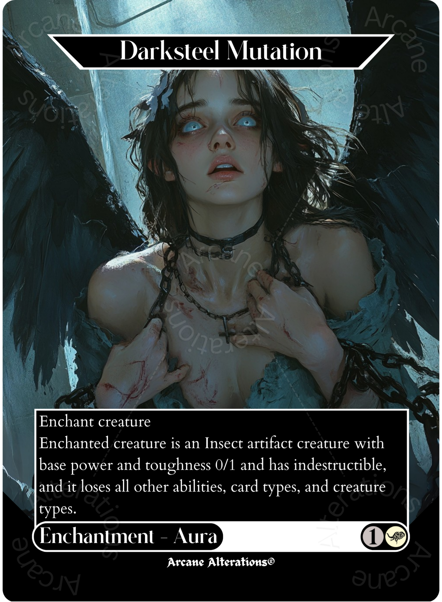 Darksteel Mutation - Full Art Altered Art Custom Proxy Cards Arcane Alterations Darksteel Mutation - Full Art Altered Art Custom Proxy Cards Arcane Alterations