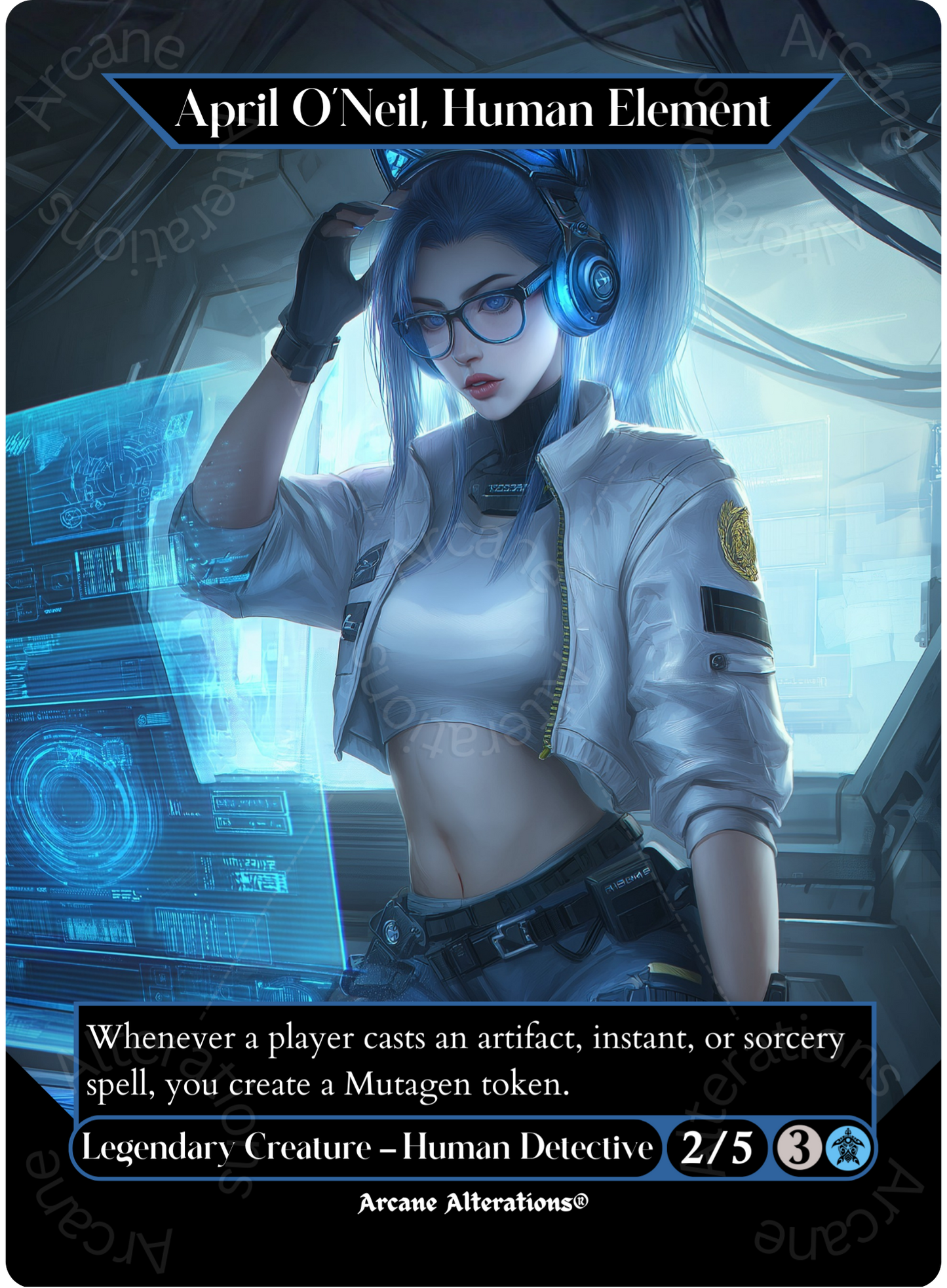 April O'Neil, Human Element - Full Art Altered Art Custom Proxy Cards