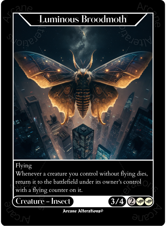 Luminous Broodmoth - High Quality Altered Art Custom Proxy Cards