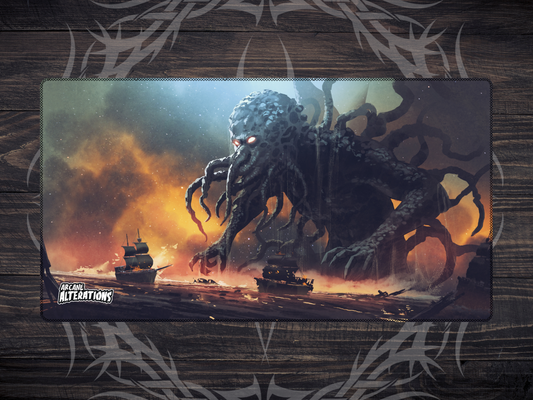 Cthulhu Stitched Edge Playmat 24"x14" (2mm)