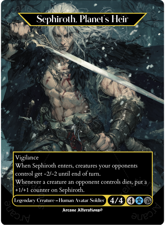 Sephiroth, Planet's Heir - Full Art Altered Art Custom Proxy Cards