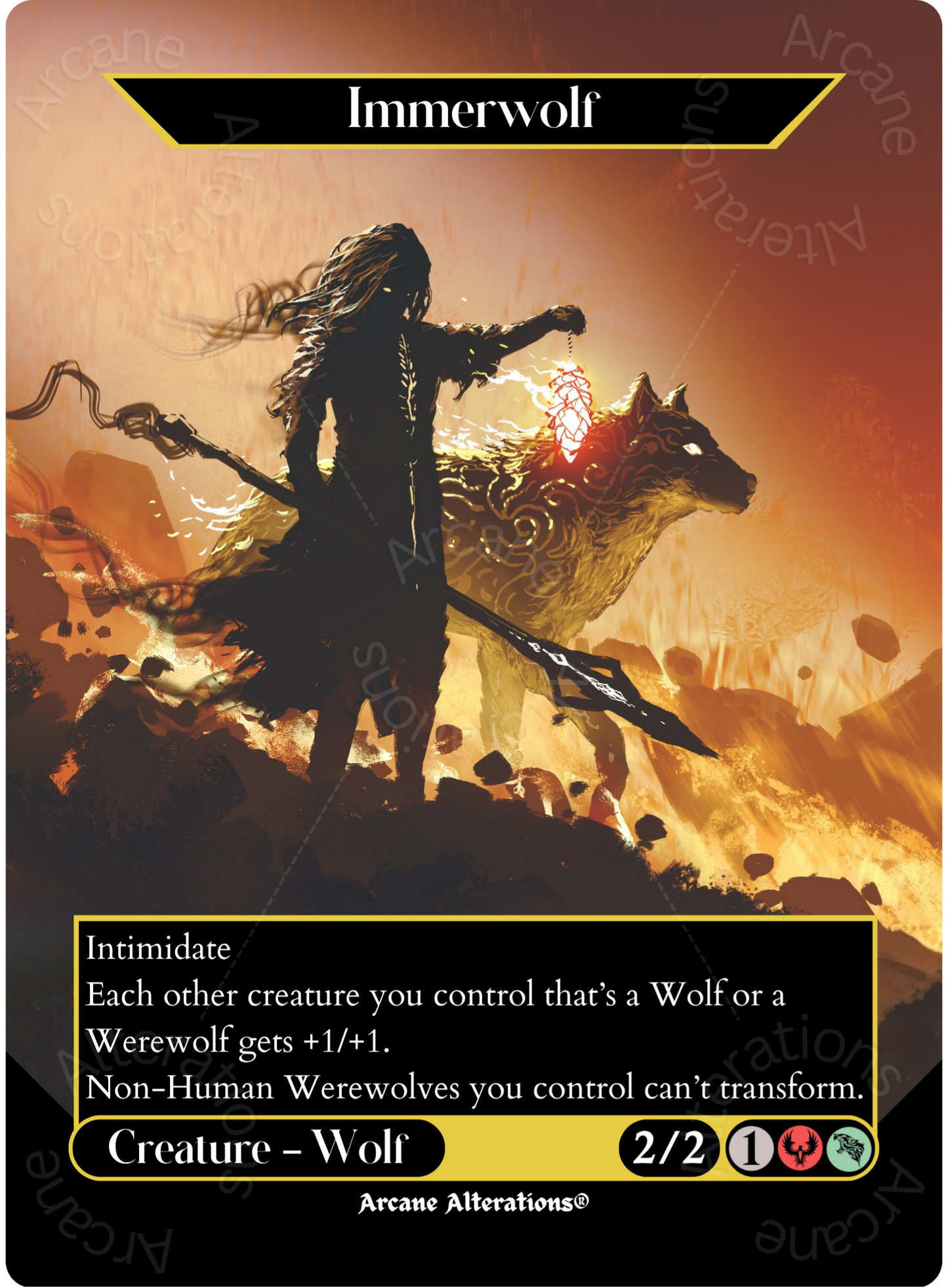 Immerwolf - Full Art Altered Art Custom Proxy Cards