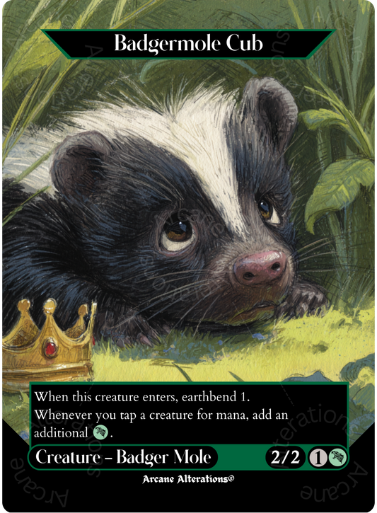 Badgermole Cub - Full Art Altered Art Custom Proxy Cards