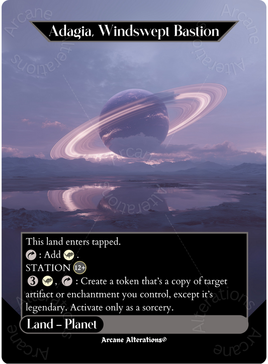 Adagia, Windswept Bastion - Full Art Altered Art Custom Proxy Cards