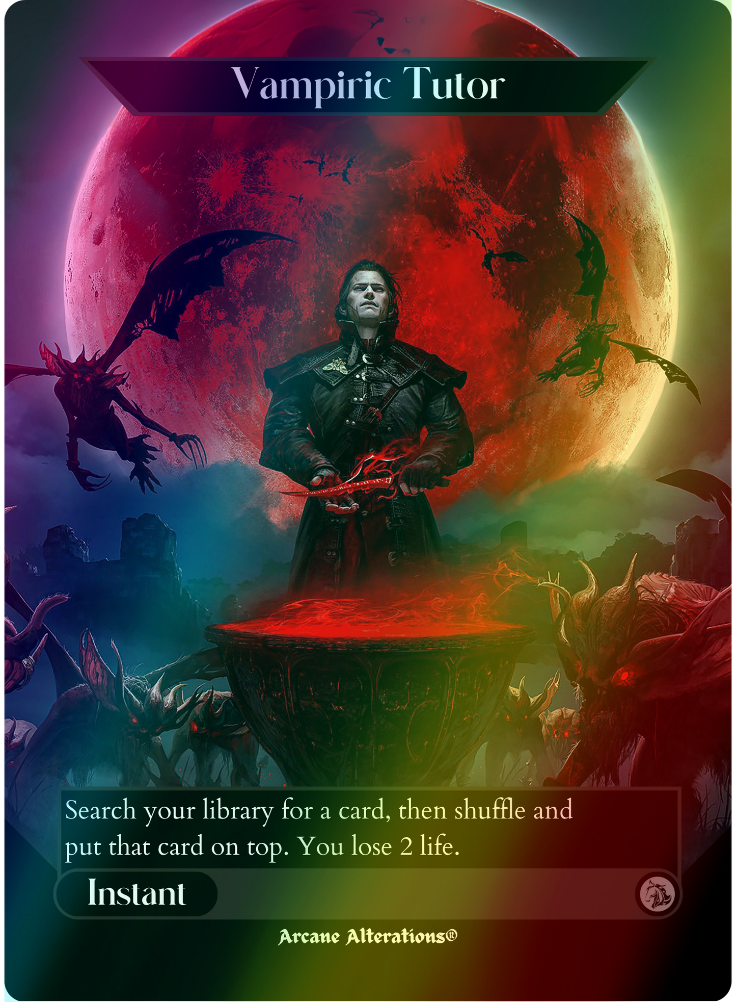 Vampiric Tutor - Full Art Altered Art Custom Proxy Cards