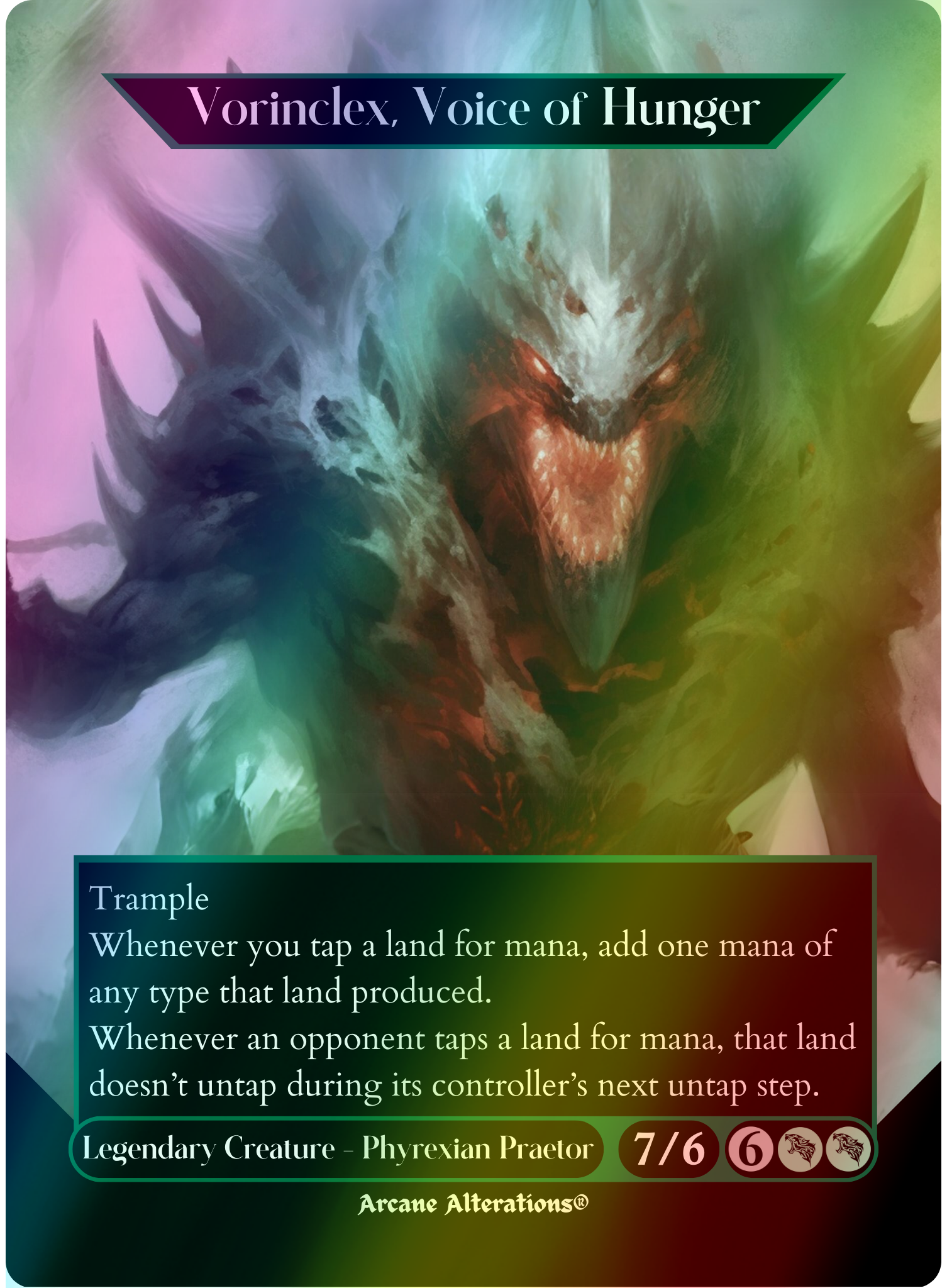 Vorinclex, Voice of Hunger - Full Art Altered Art Custom Proxy Cards - Foil Vorinclex, Voice of Hunger - Full Art Altered Art Custom Proxy Cards - Foil
