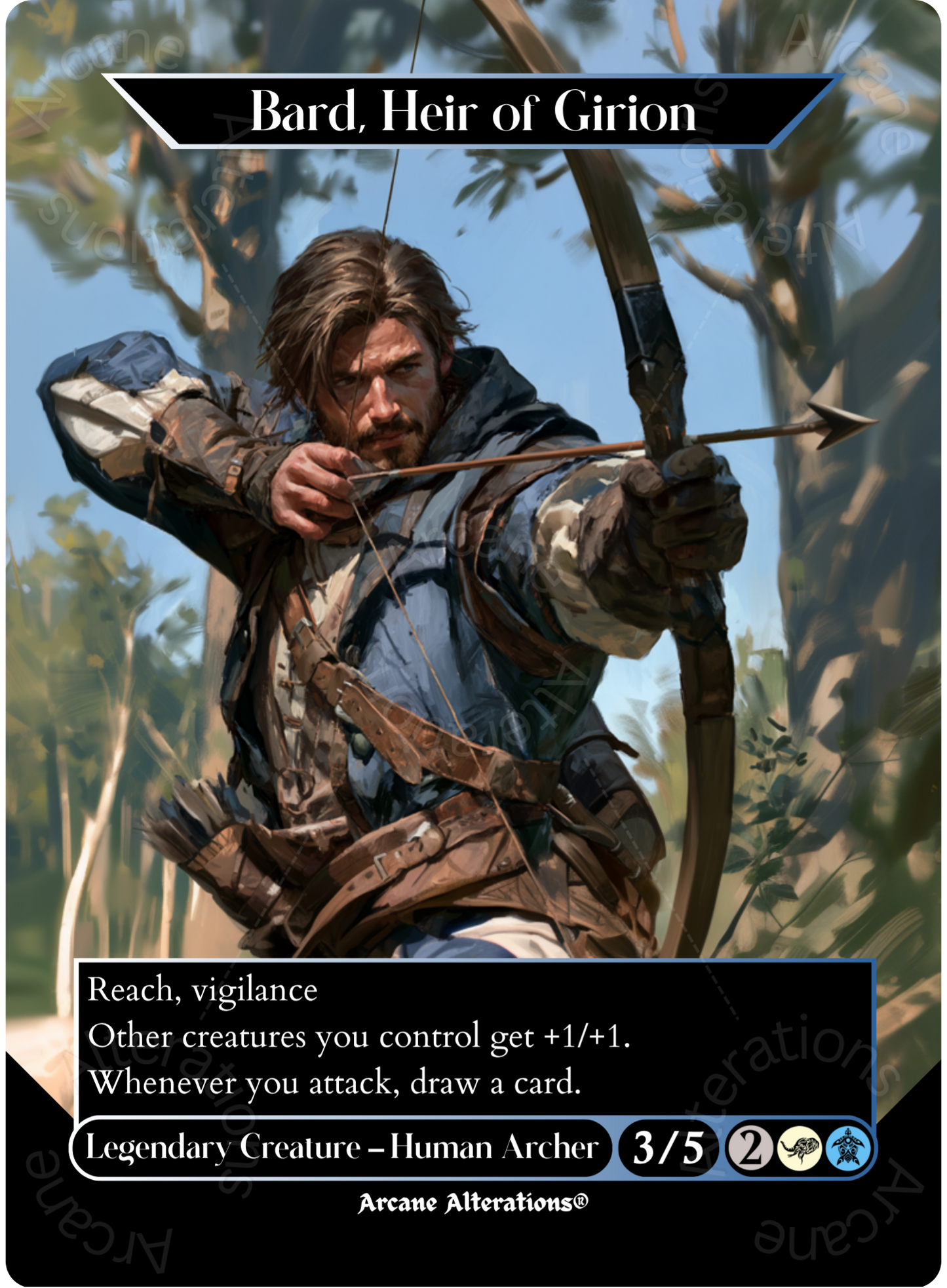 Bard, Heir of Girion - Full Art Altered Art Custom Proxy Cards