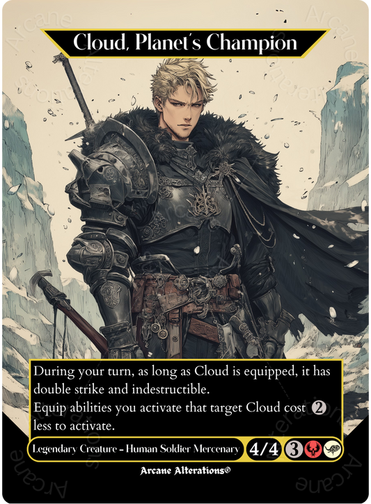 Cloud, Planet's Champion - Full Art Altered Art Custom Proxy Cards