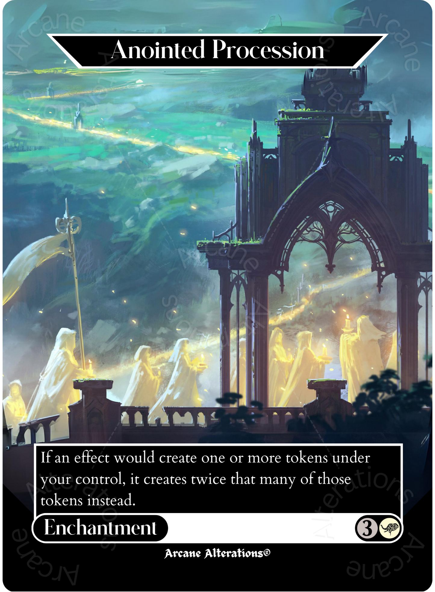 Anointed Procession - Full Art Altered Art Custom Proxy Cards - Foil Anointed Procession - Full Art Altered Art Custom Proxy Cards - Foil