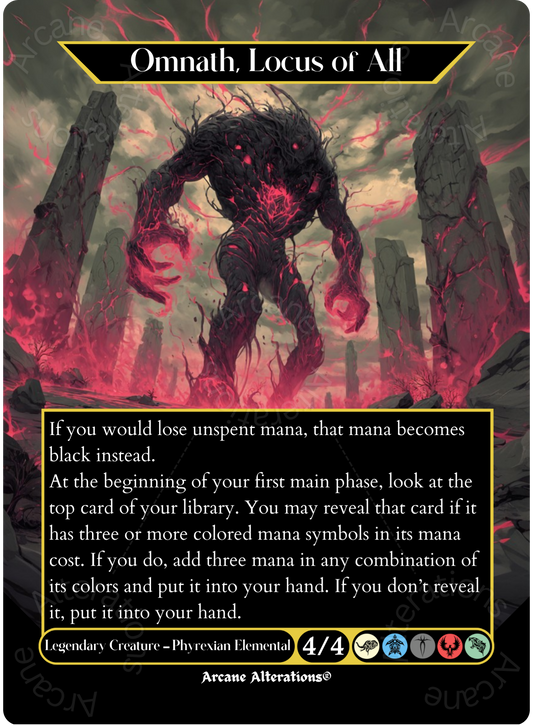 Omnath, Locus of All - Full Art Altered Art Custom Proxy Cards