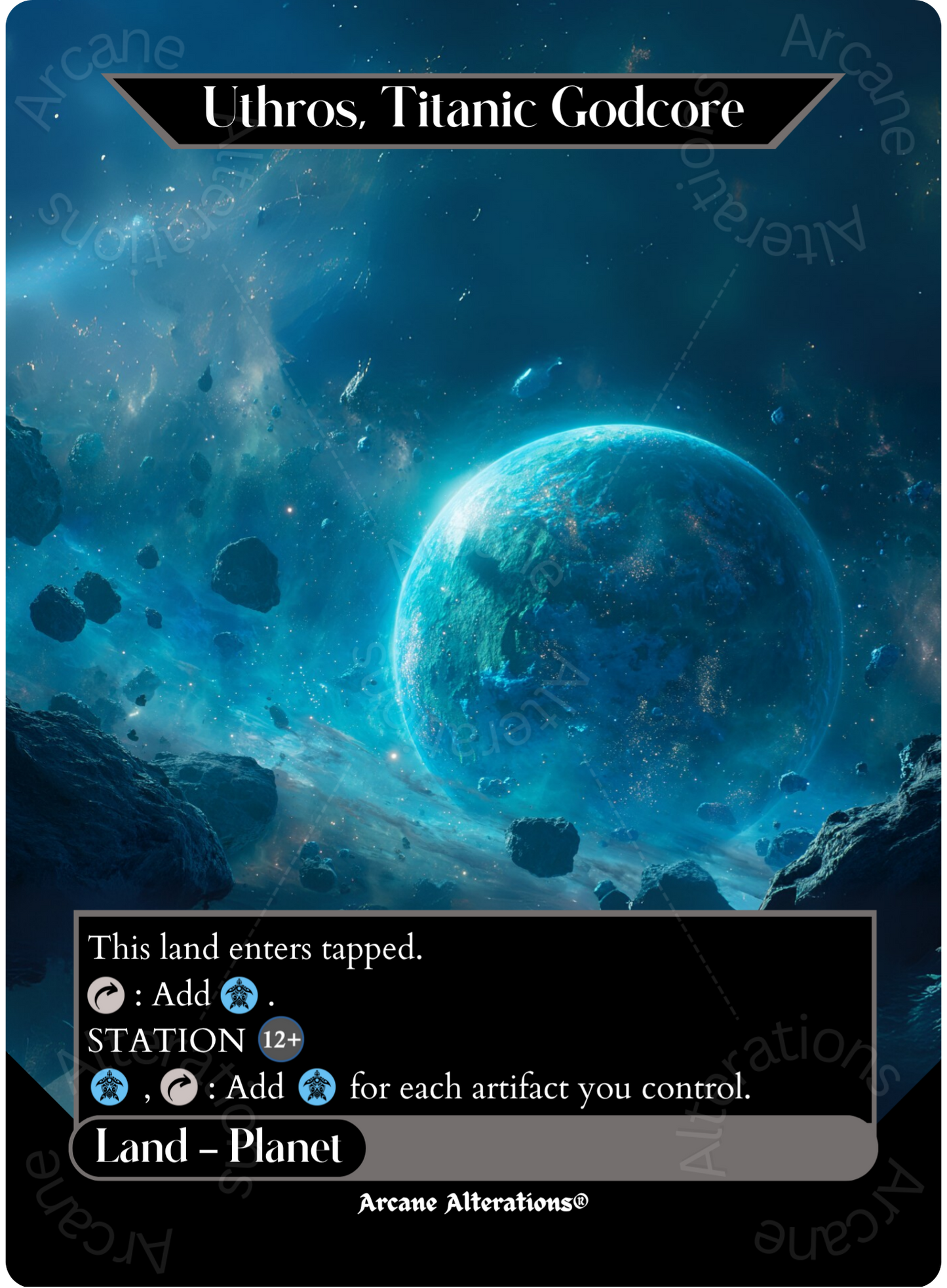Uthros, Titanic Godcore - Full Art Altered Art Custom Proxy Cards