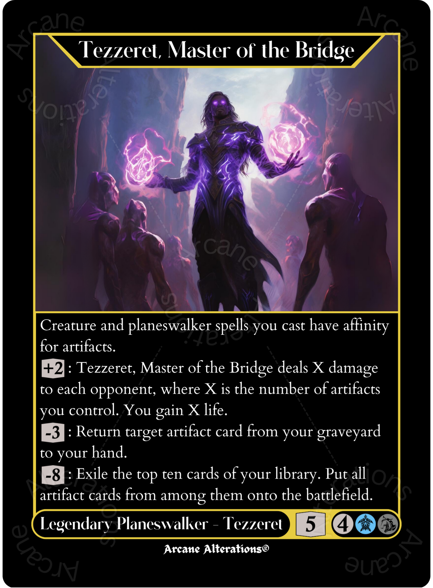 Tezzeret, Master of the Bridge - High Quality Altered Art Custom Proxy Cards