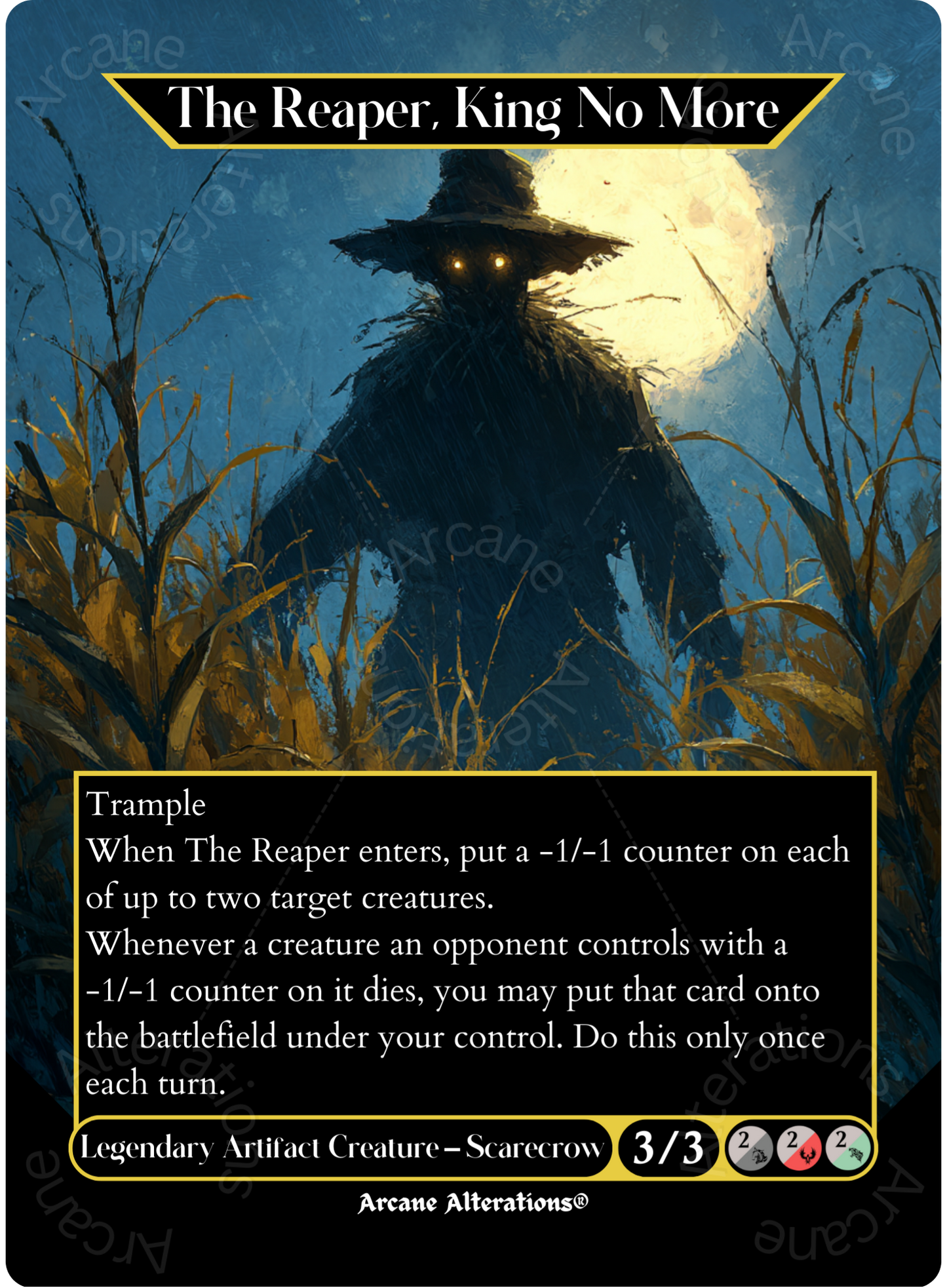 The Reaper, King No More - Full Art Altered Art Custom Proxy Cards