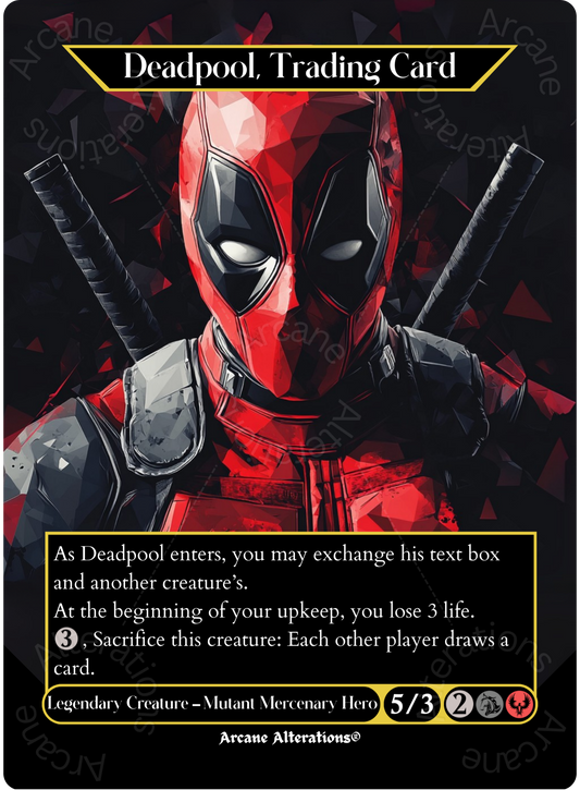 Deadpool, Trading Card - Full Art Altered Art Custom Proxy Cards