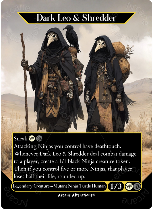 Dark Leo & Shredder - Full Art Altered Art Custom Proxy Cards